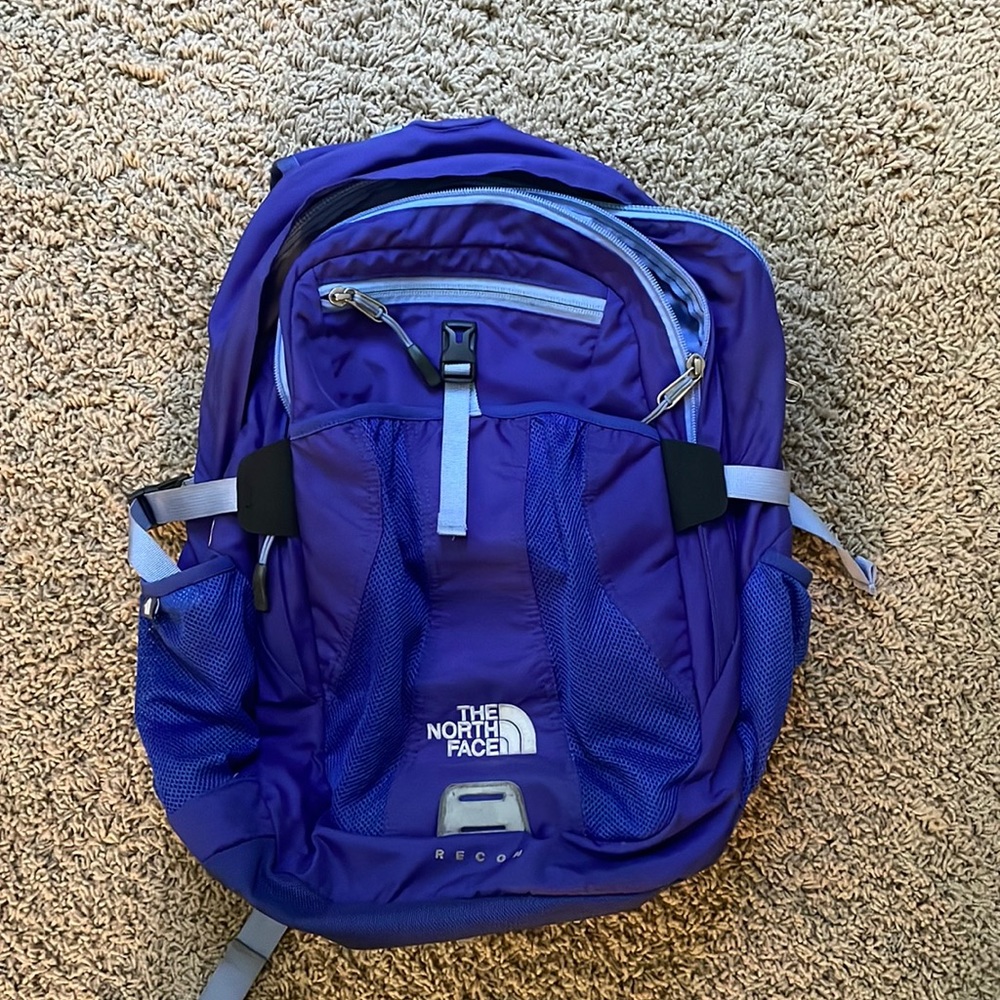 Purple north face backpack